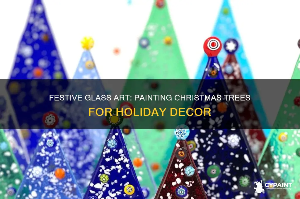 how to paint christmas trees on glass