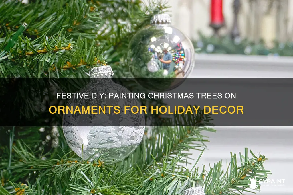 how to paint christmas trees on ornaments
