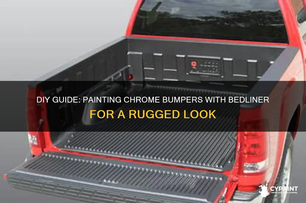 how to paint chrome bumper with bedliner