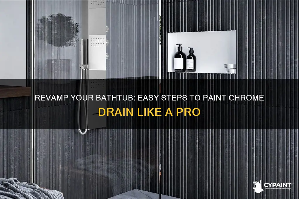 how to paint chrome drain in bathtub