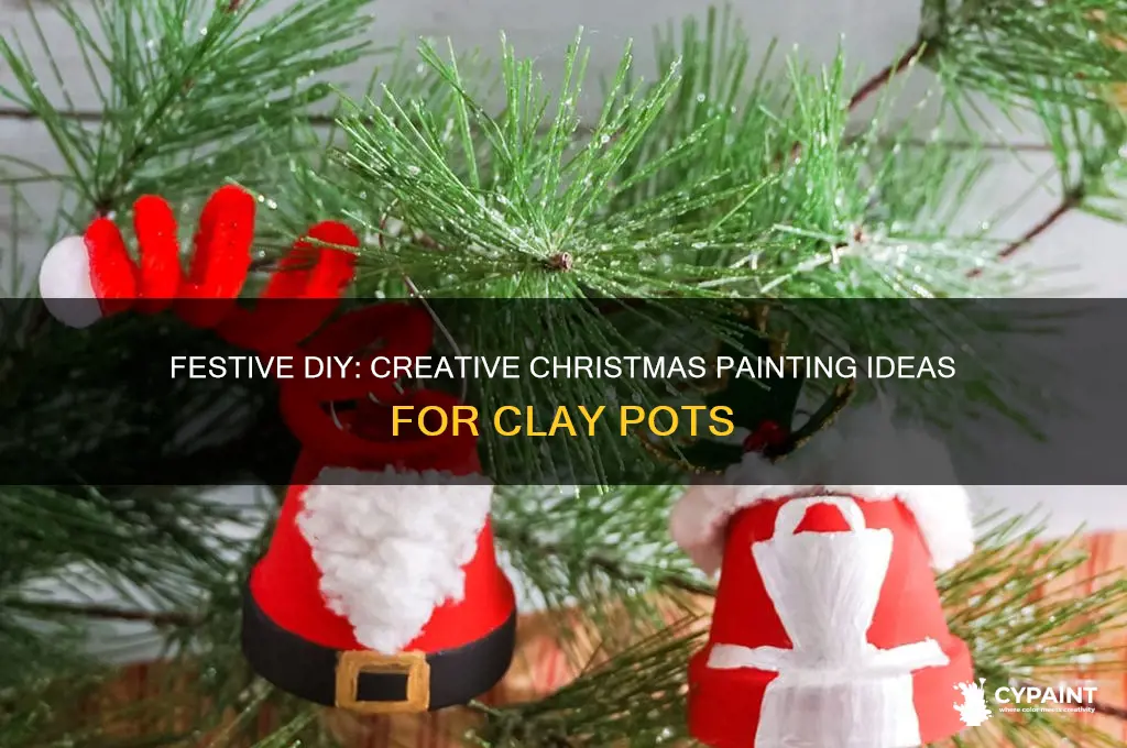 how to paint clay pots for christmas