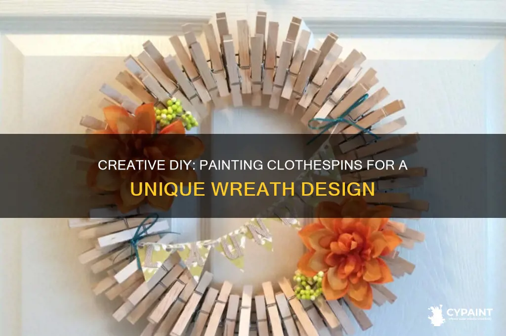 how to paint clothes pins for wreath