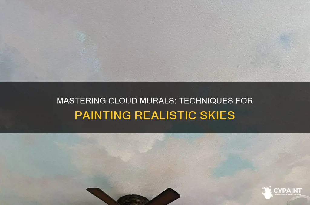 how to paint clouds in a mural