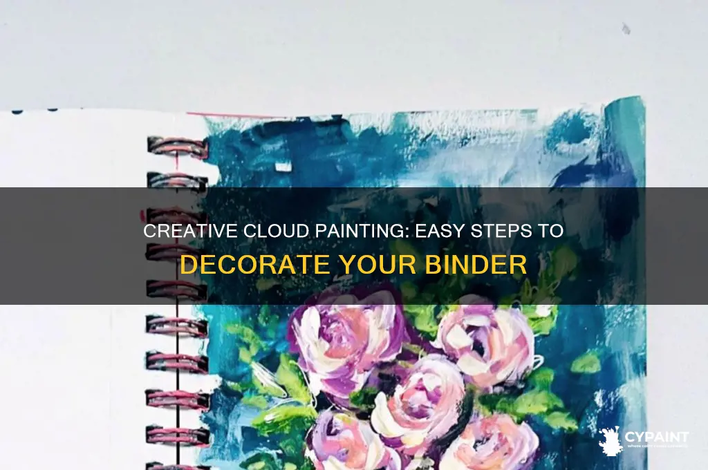 how to paint clouds on a binder