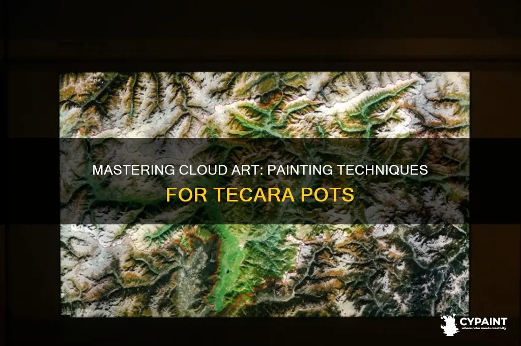 how to paint clouds on a tecara pot