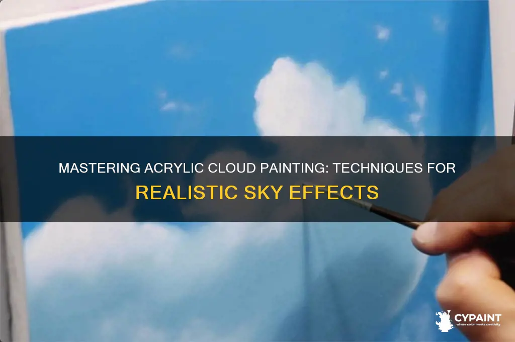 how to paint clouds with acyrlic paint