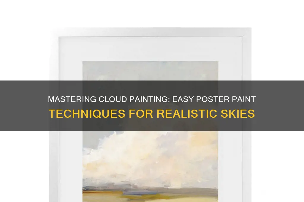 how to paint clouds with poster paint