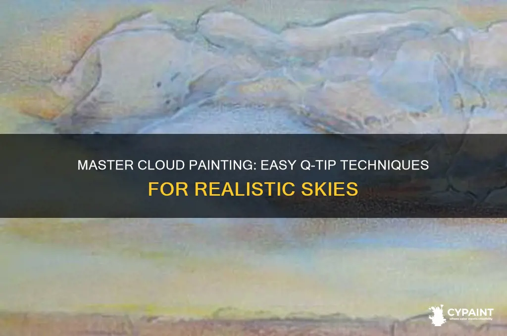 how to paint clouds with q tips