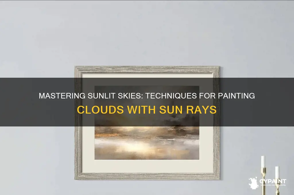 how to paint clouds with sun rays
