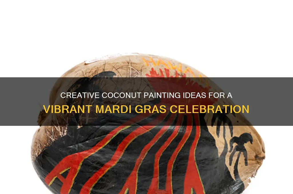 how to paint coconuts for mardi gras