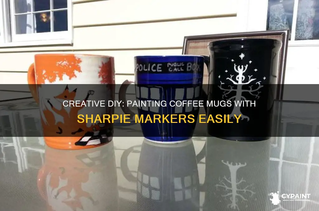 how to paint coffee mugs with sharpie