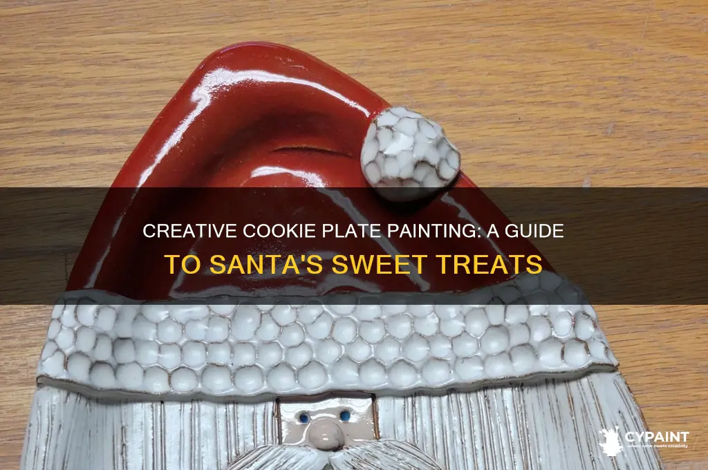 how to paint cookies for santa plate