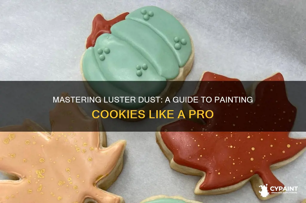 how to paint cookies with luster dust