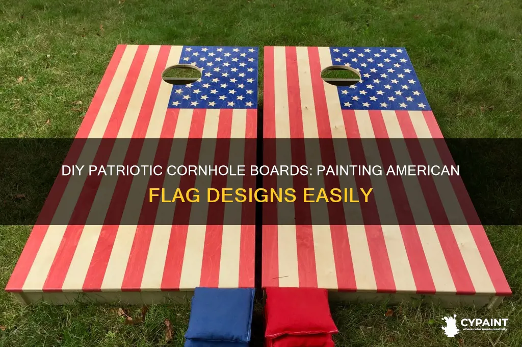 how to paint cornhold game as flag
