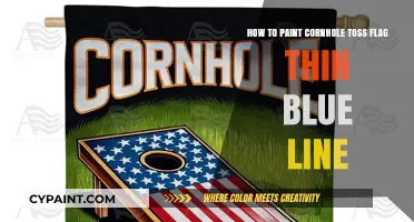 Cornhole Toss Flag: Painting Thin Blue Line