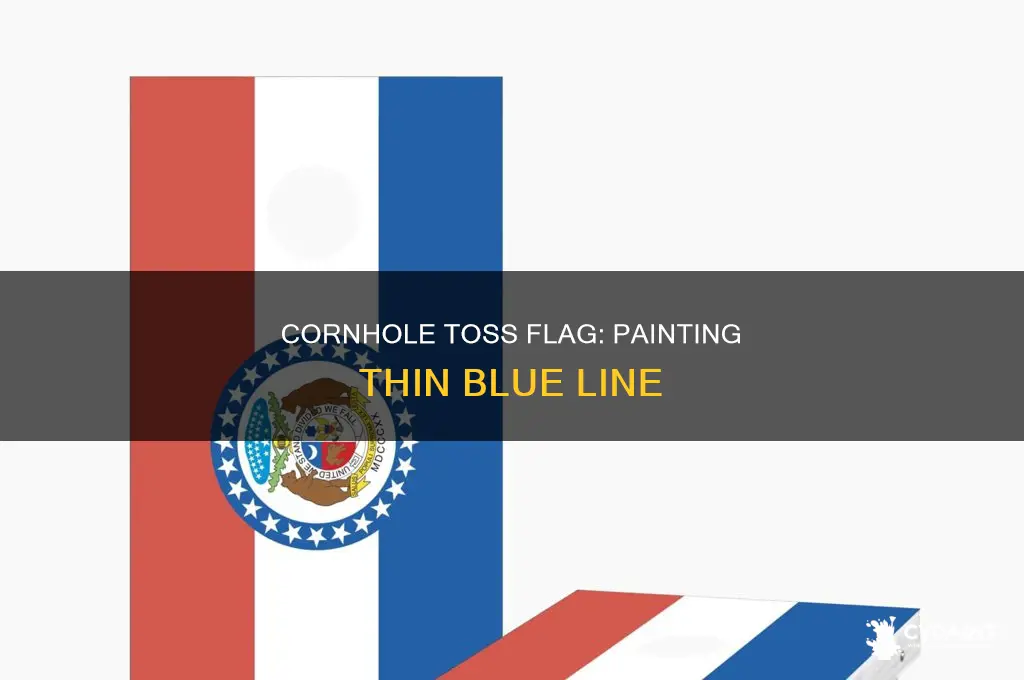 how to paint cornhole toss flag thin blue line