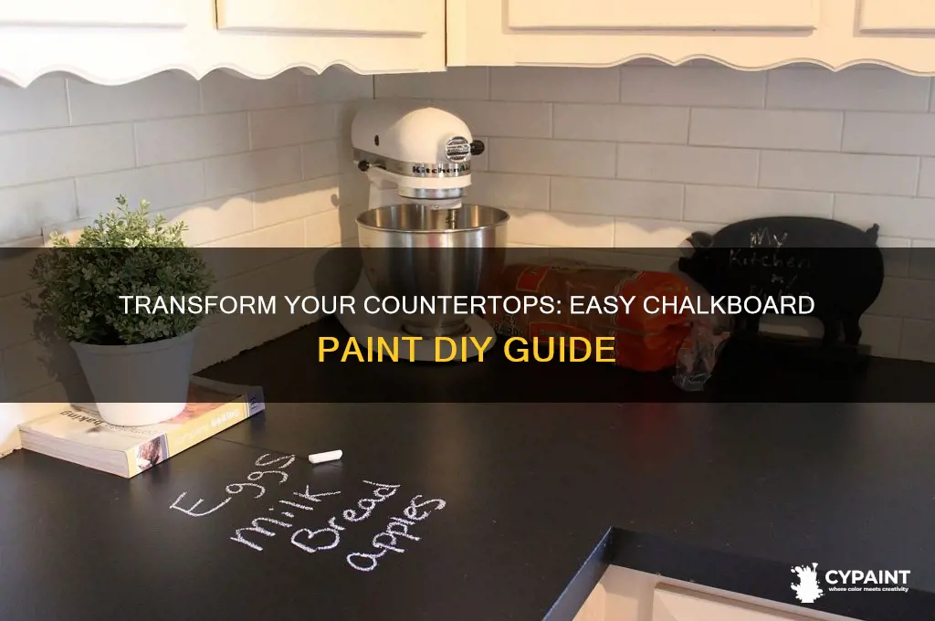 how to paint countertops with chalkboard paint