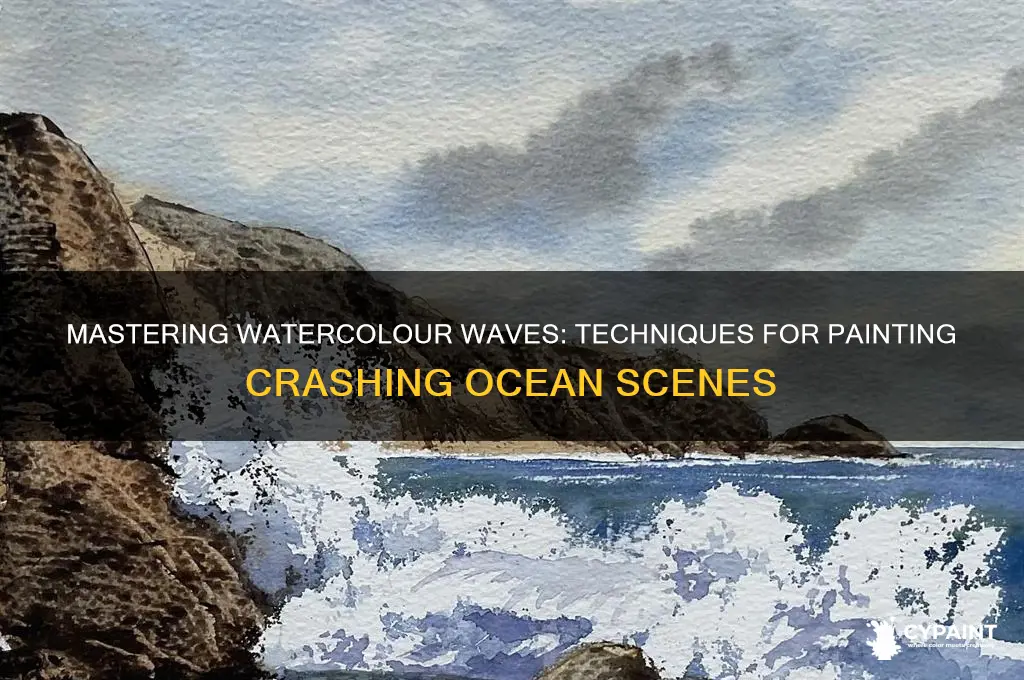 how to paint crashing waves in watercolour