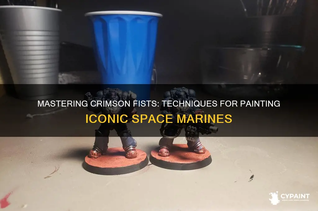 how to paint crimson fist space marines