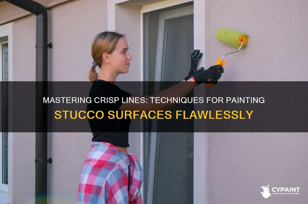how to paint crisp lines on stucco
