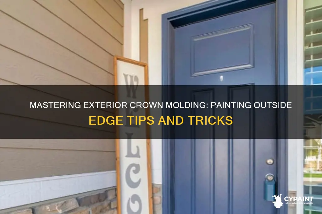how to paint crown molding outside edge tips