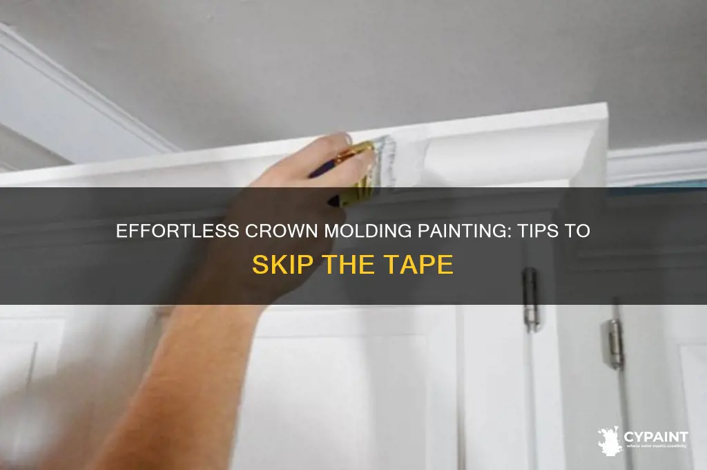 how to paint crown molding without tape