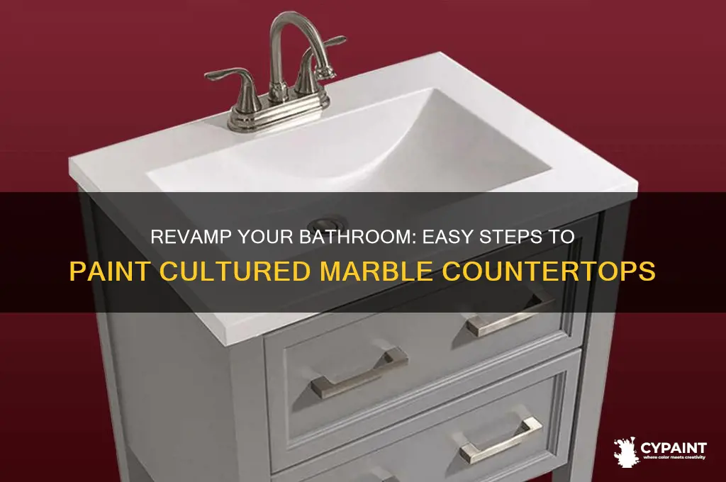 how to paint cultured marble bathroom countertop