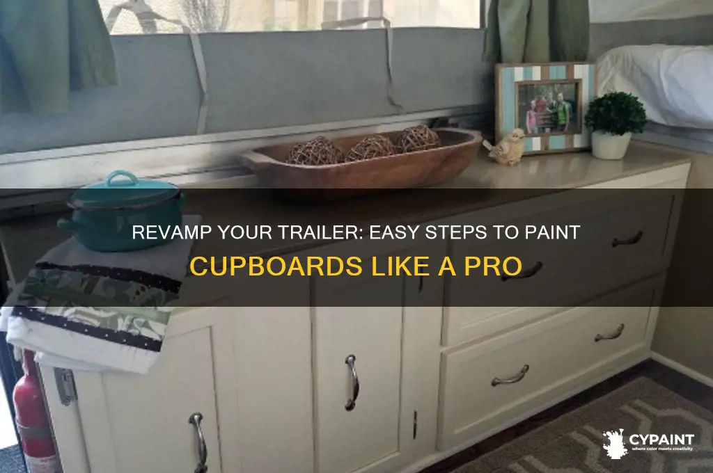 how to paint cupboards in a trailer
