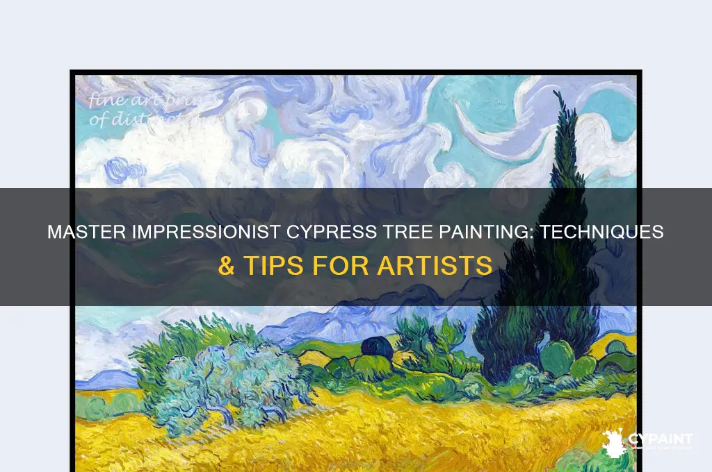 how to paint cypress trees in impressioistic style