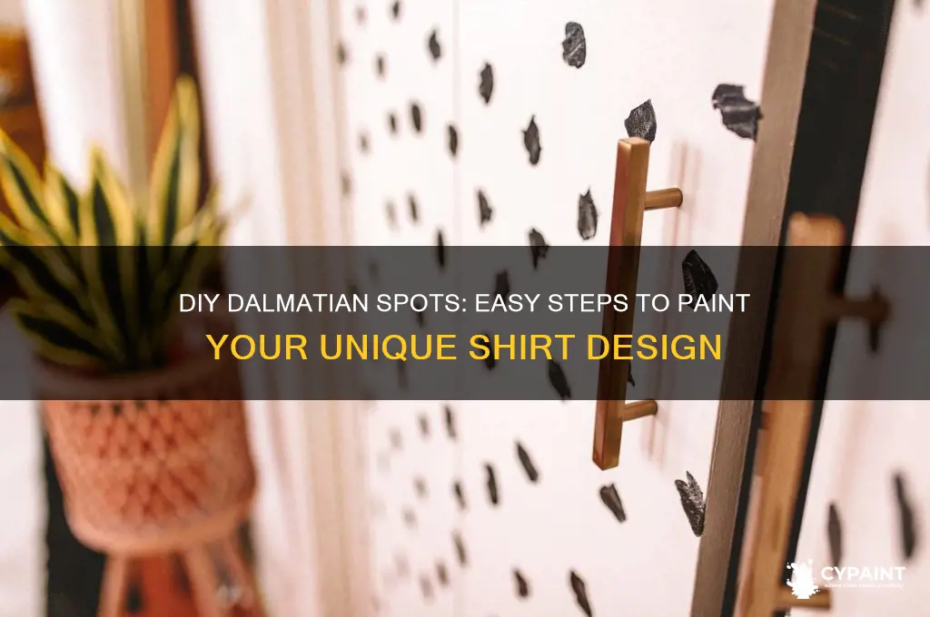 how to paint dalmatian spots on a shirt