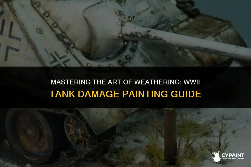 how to paint damage on a world war 2 tank