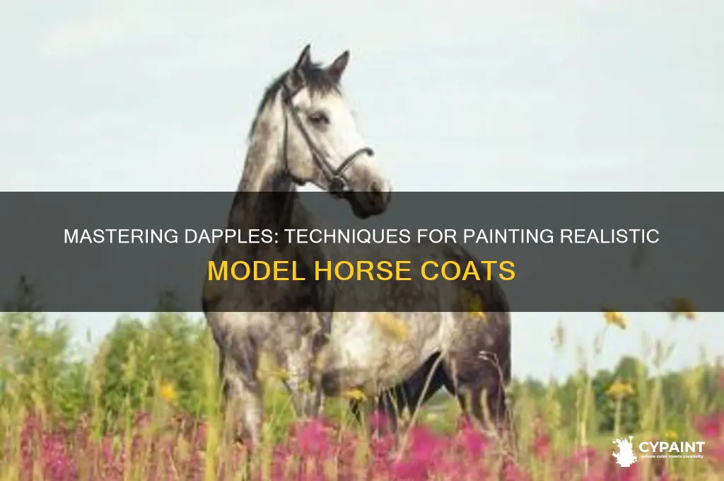 how to paint dapples on a model horse