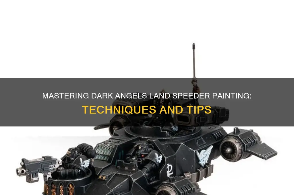 how to paint dark angels land speeder