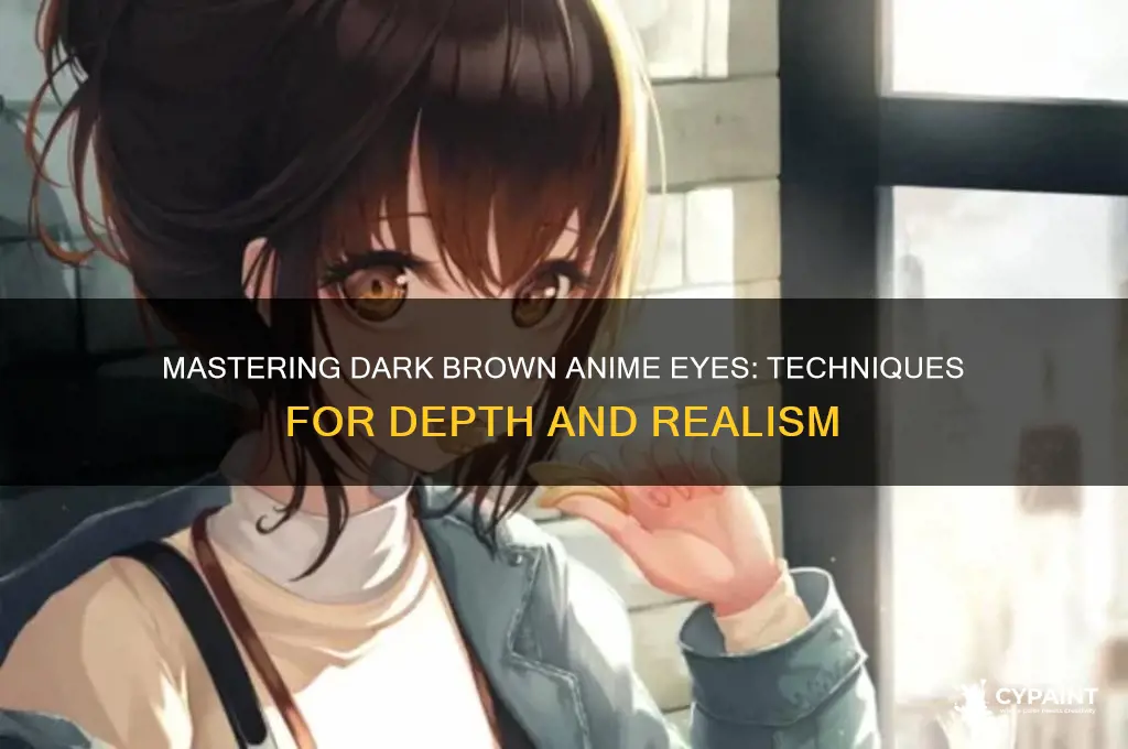 how to paint dark brown anime eyes