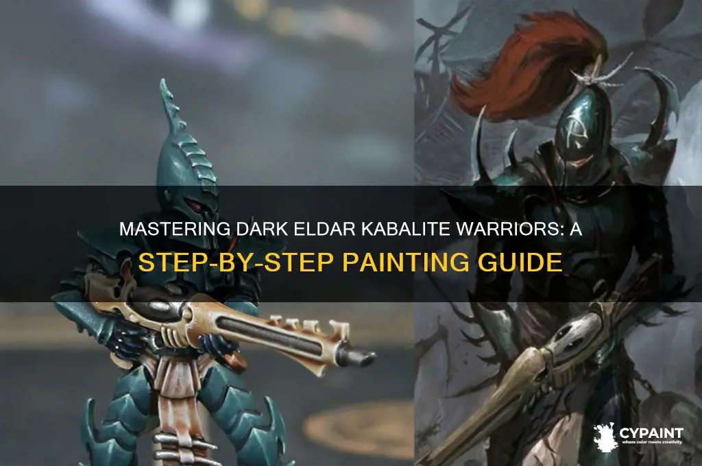 how to paint dark eldar kabalite warriors