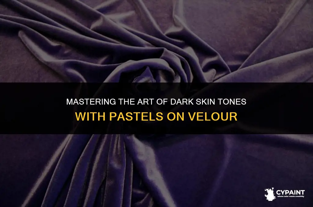 how to paint dark skin with pastel on velour paper