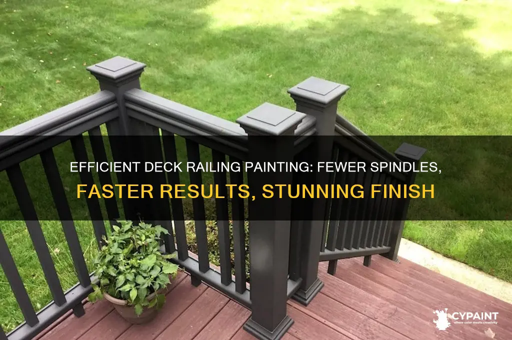 how to paint deck railing less spindles
