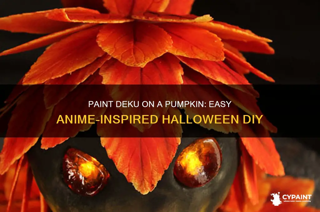 how to paint deku on a pumpkin