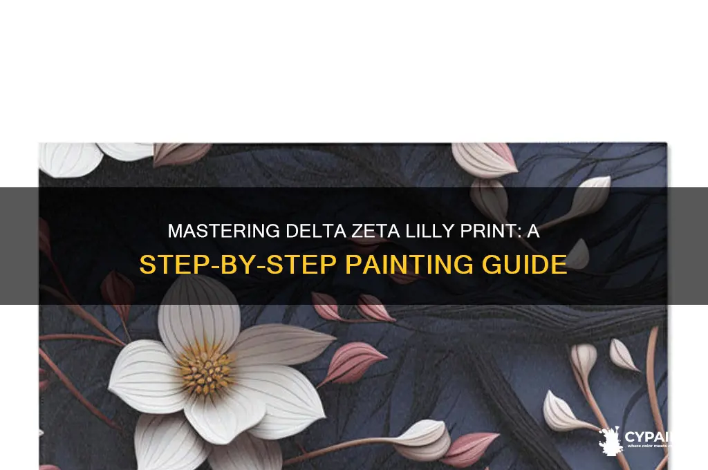 how to paint delta zeta lilly print