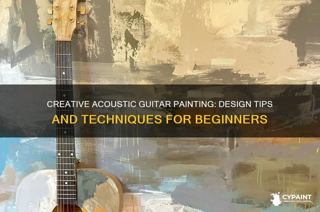 how to paint design on accoustic guitar