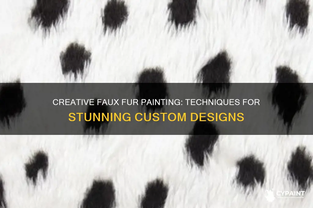 how to paint designs on faux fur