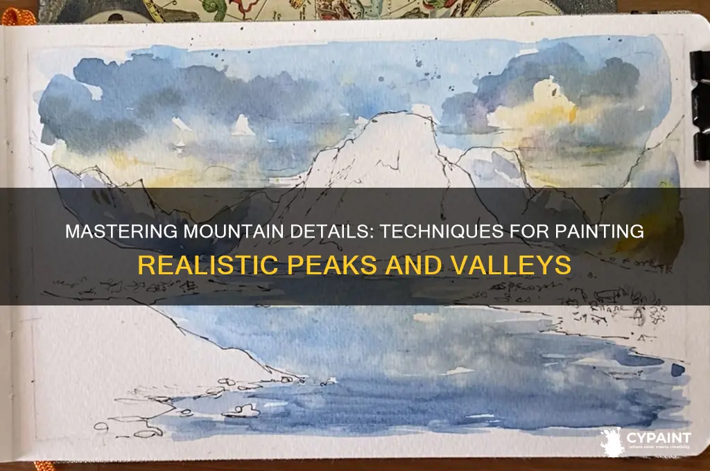 how to paint detail on a mountain