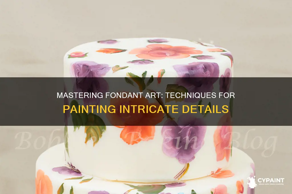 how to paint detail work on fondant