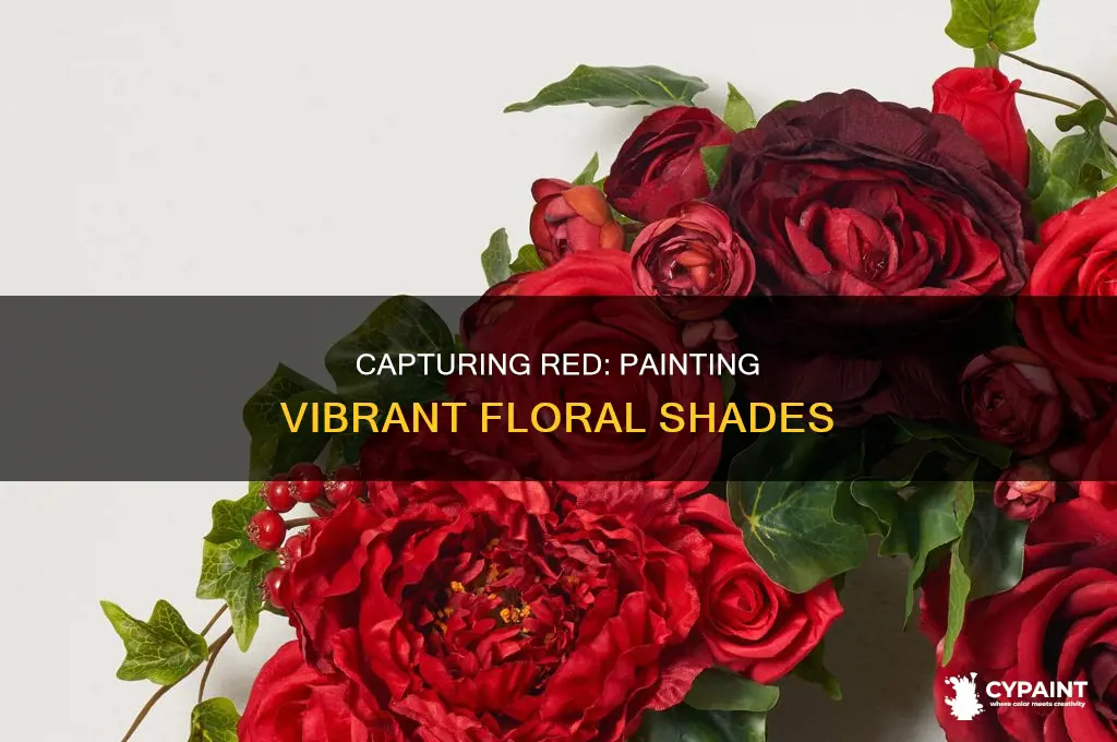 how to paint different shades of red for flowers