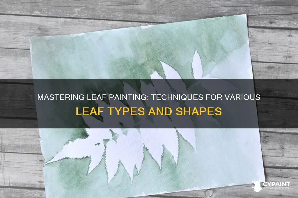 how to paint different types of leaves