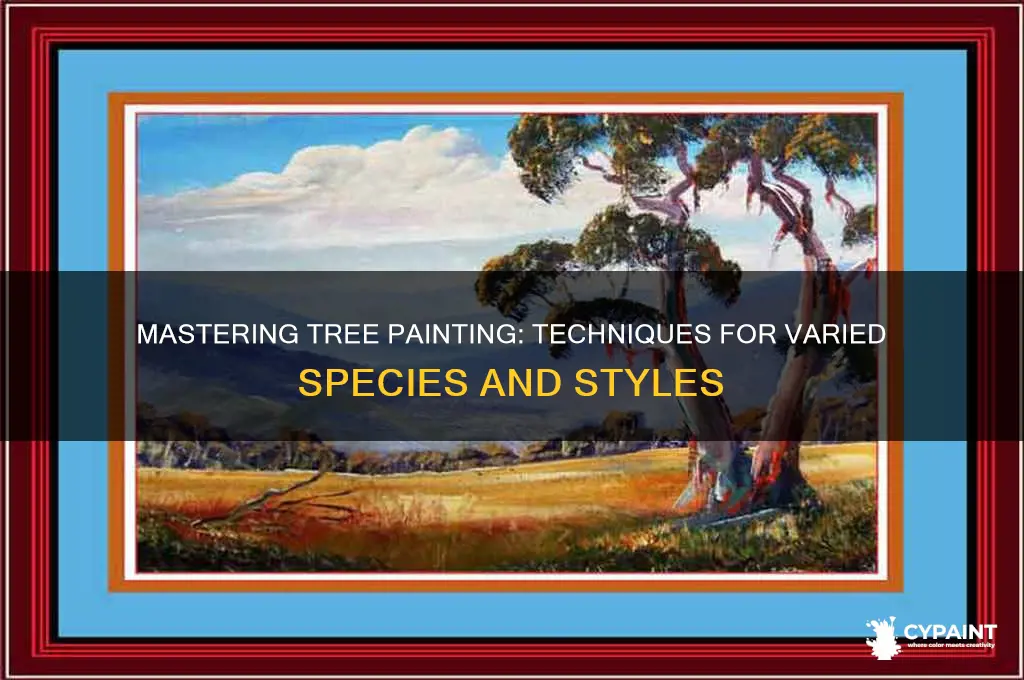 how to paint different types of trees