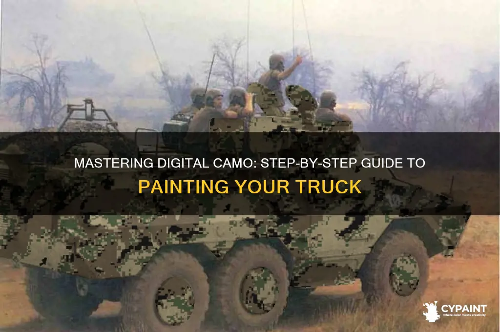 how to paint digital camo on a truck