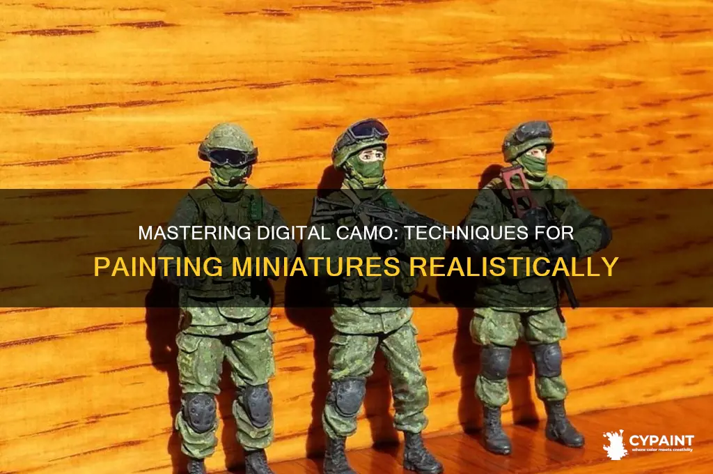 how to paint digital camo on miniatures
