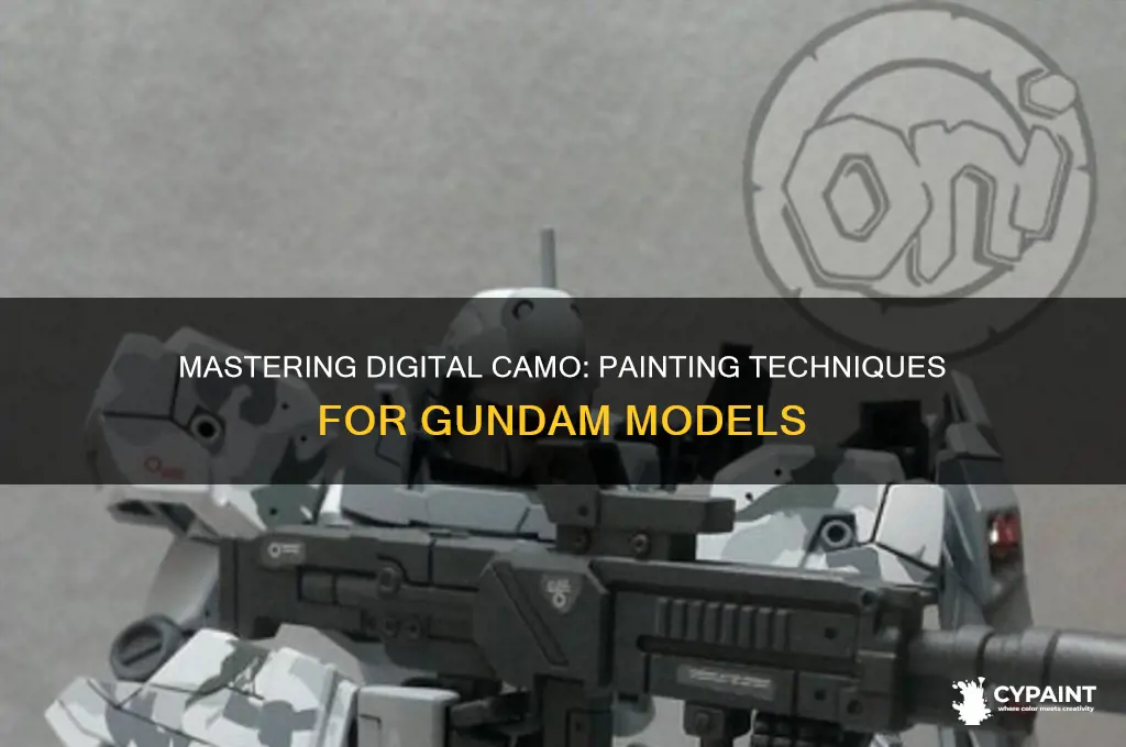 how to paint digital camo pattern on gundam