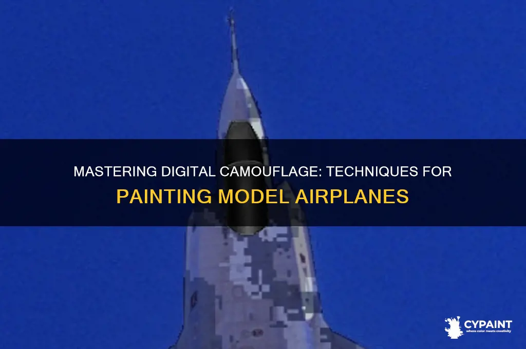 how to paint digital camouflage model airplanes